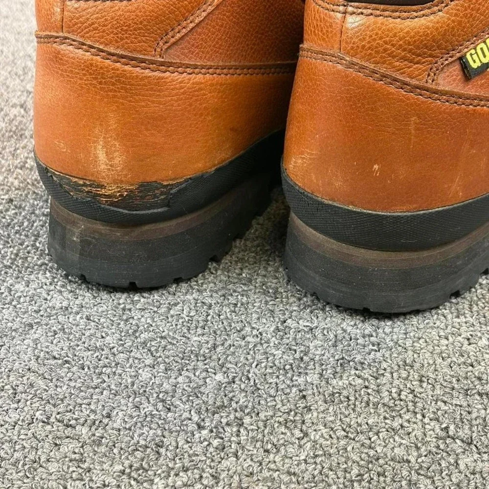 Cabelas GoreTex Brown Leather Chunky Lace Up‎ Hiking Boots Size 10.5 W